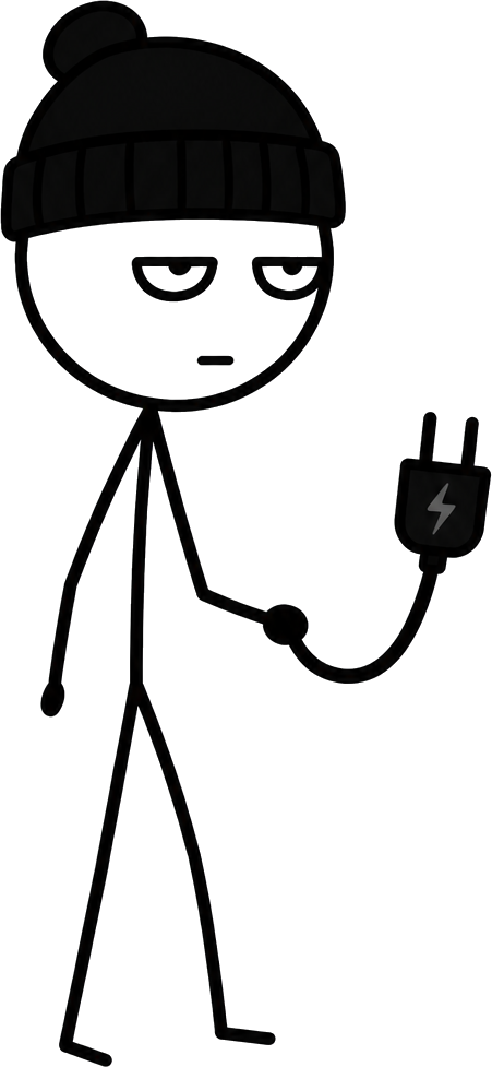 Citizen holding a charger