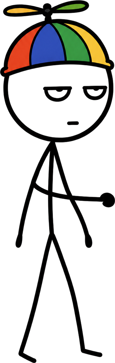 Citizen with propeller hat